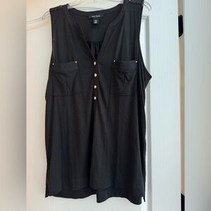 White House Black Market sleeveless black shirt. Xl
